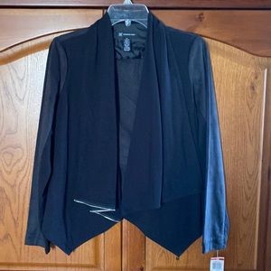 INC black faux suede jacket